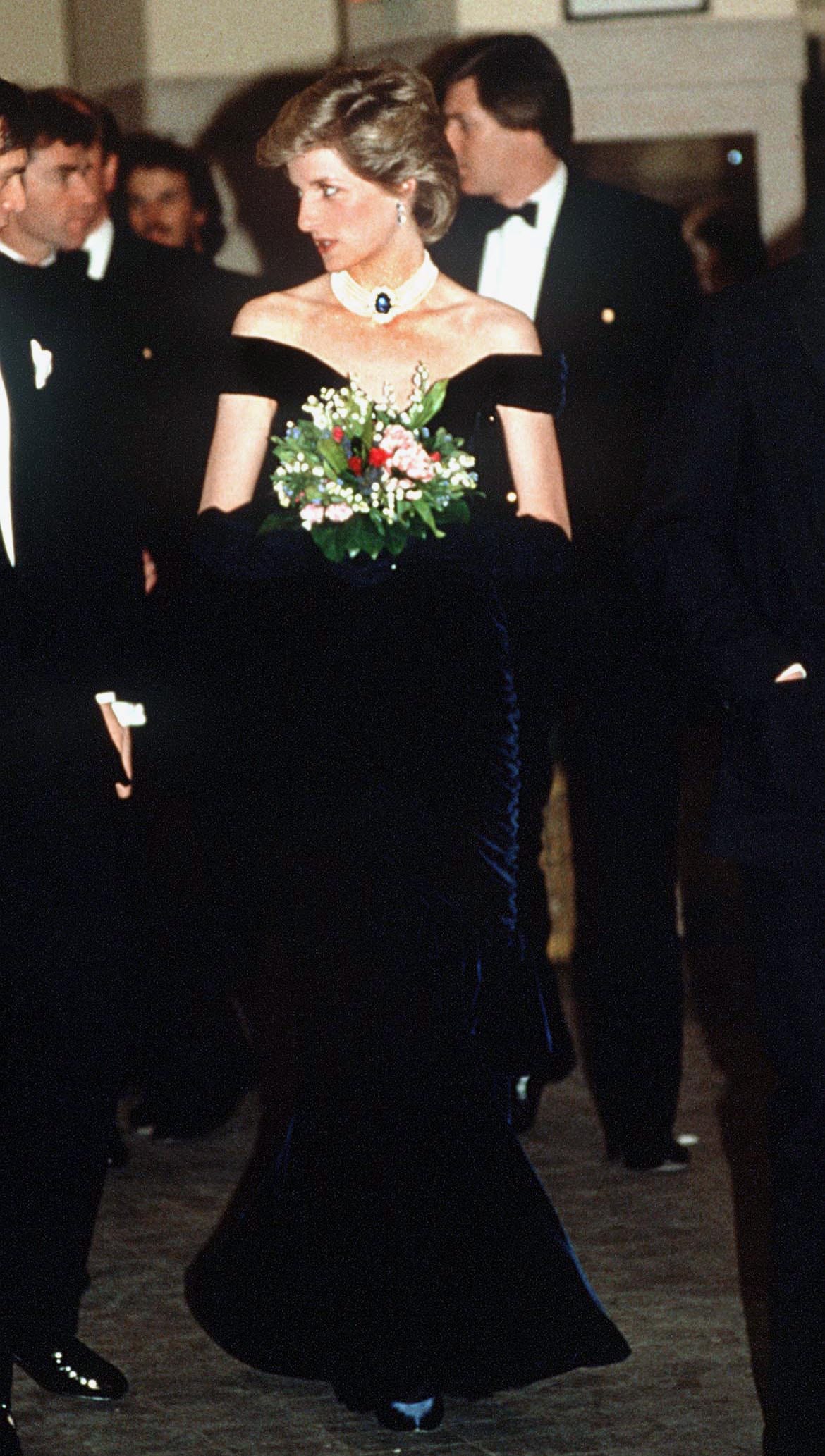 princess diana midnight blue dress