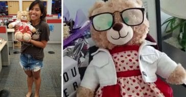 stolen teddy bear returned back to owner