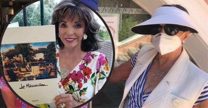 joan collins got into clash with police over face mask
