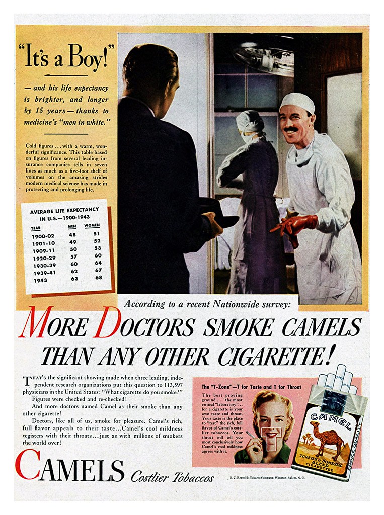 It's A Boy! Camels Cigarettes Ad