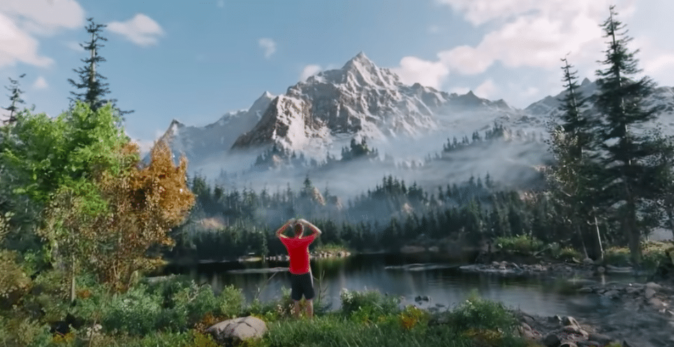 Check Out This Stunning 3D World Someone Made Out Of A Bob Ross Painting