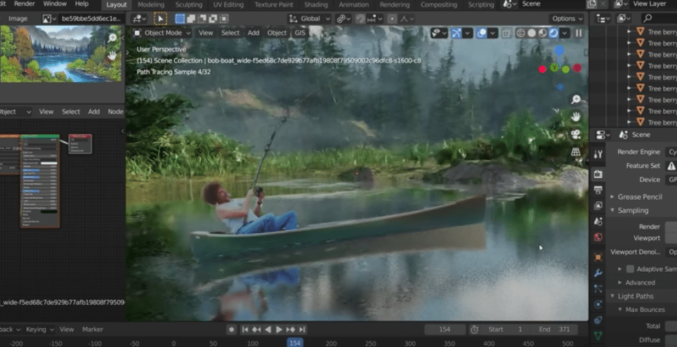 Check Out This Stunning 3D World Someone Made Out Of A Bob Ross Painting