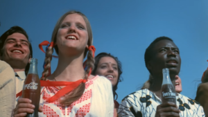 Sone jingles became so famous, they played without associated footage like this Coca-Cola commercial