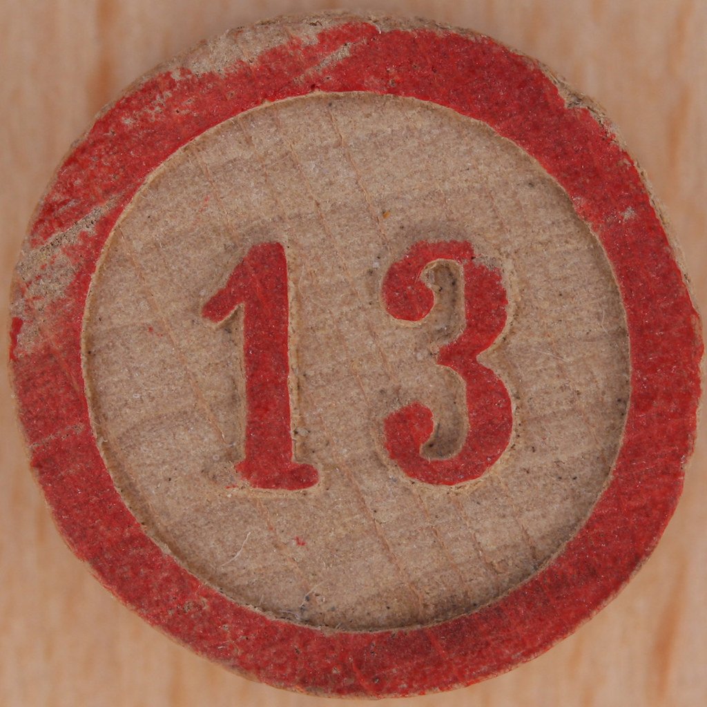 the number 13 