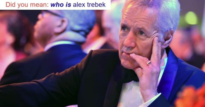 Alex Trebek easter egg on Google