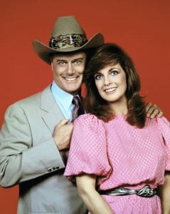 Larry Hagman and Linda Gray in Dallas