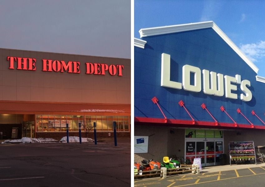 home depot and lowes 