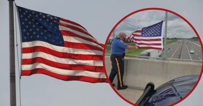 NJ turnpike authority removes american flags from bridges