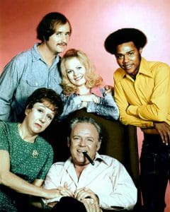 ALL IN THE FAMILY, (clockwise from top left): Rob Reiner, Sally Struthers, Mike Evans, Carroll O'Connor, Jean Stapleton