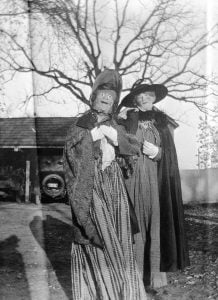 With unreal eyes, these vintage Halloween costumes appear nonhuman