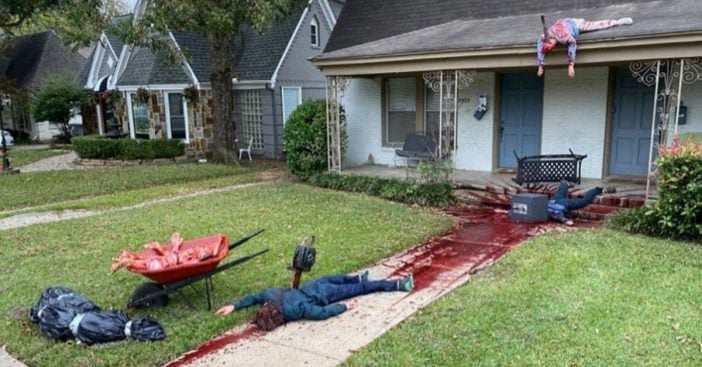 gory halloween decor earns calls to the cops from disturbed neighbors