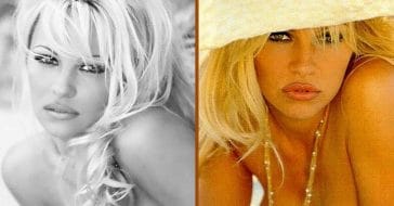 pamela anderson topless throwback pic (1)