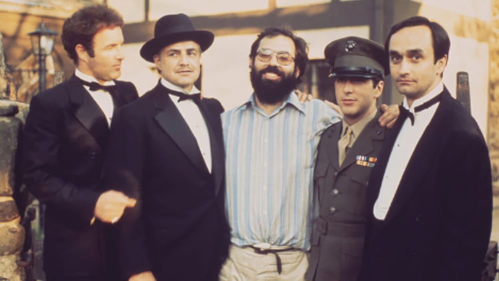 Behind-the-scenes on 'The Godfather' with director Francis Ford Coppola, Marlon Brando, Al Pacino and James Caan