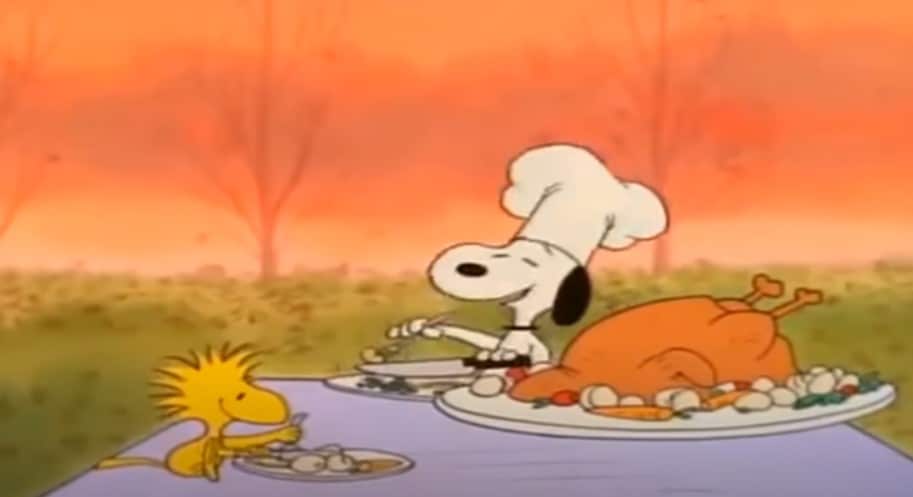 snoopy and woodstock thanksgiving 