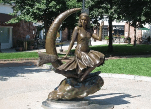 A statue of Samantha Stephens from Bewitched, located in Salem