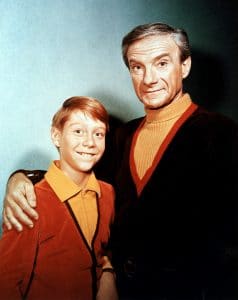 Bill Mumy and Jonathan Harris as Will Robinson and Dr. Smith