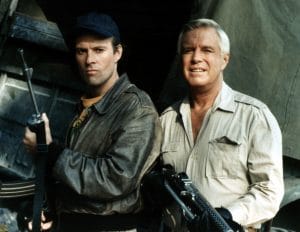 Dwight Schultz and George Peppard in The A-Team