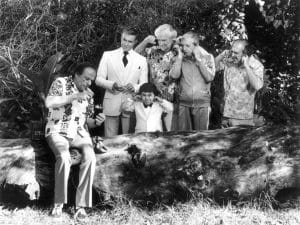 Foster on set of Fantasy Island