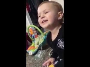Two-year-old Sophia singing "Jolene" while her mother records