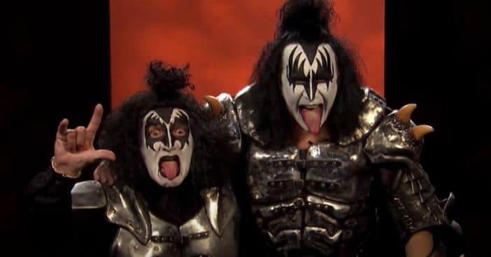 alex trebek dressed up as gene simmons