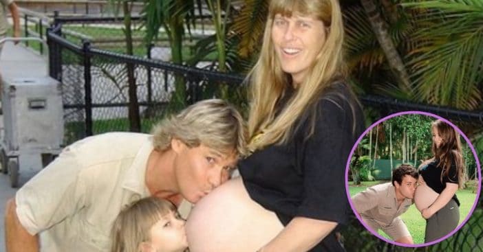 bindi irwin chandler powell recreate her parents maternity photo