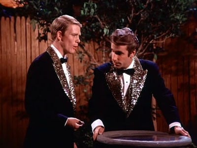 Richie and Fonzie on 'Happy Days'