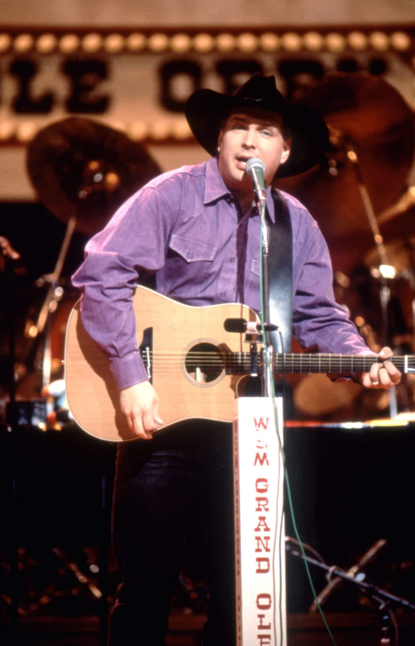 Garth Brooks performing at the Grand Ole Opry