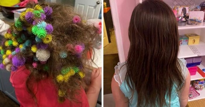 mom spends 20 hours combing 150 velcro-like toys out of daughter's hair