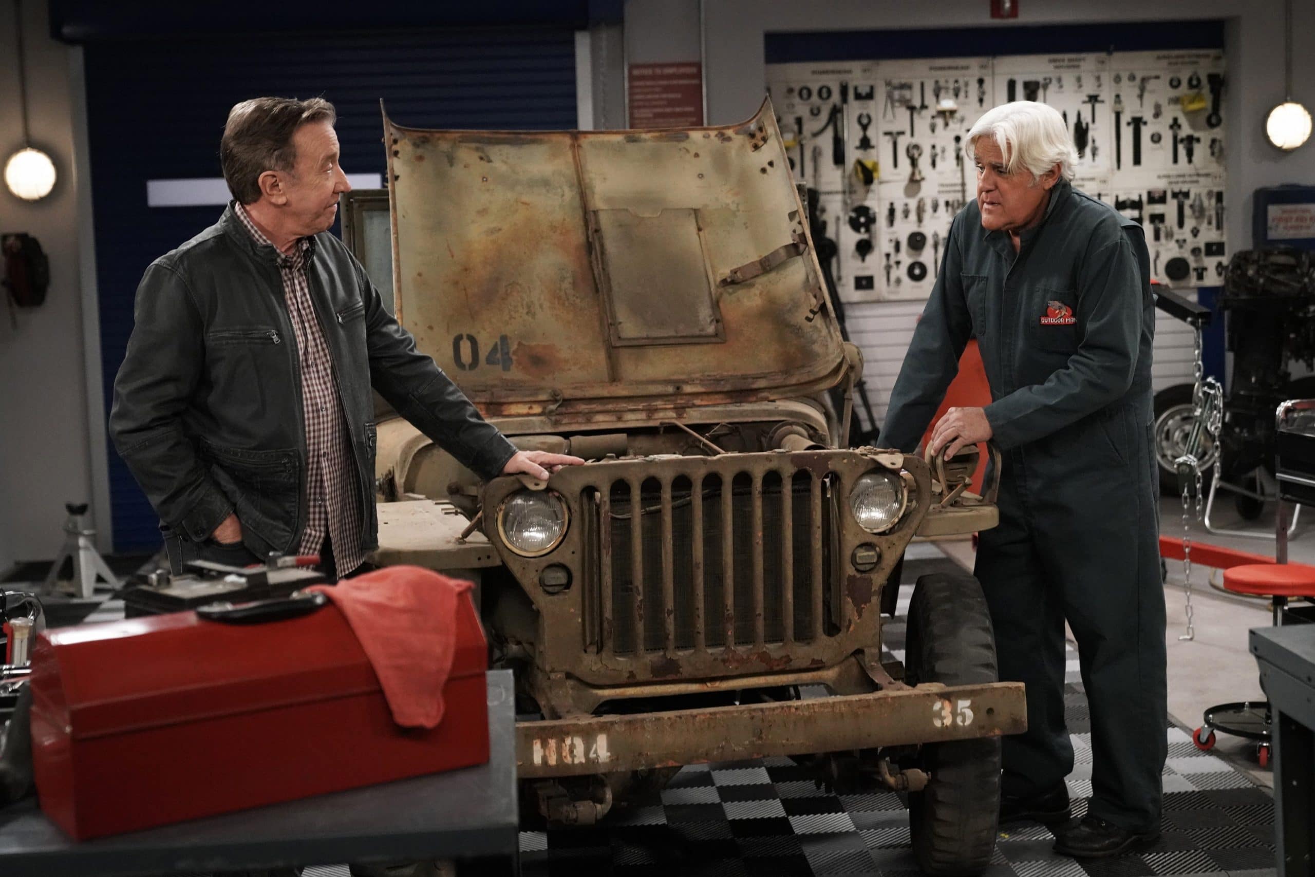 LAST MAN STANDING, from left: Tim Allen, Jay Leno