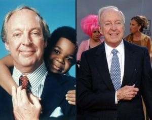 Conrad Bain as part of the cast of Diff'rent Strokes