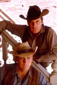 Lee Majors and Peter Breck in The Big Valley