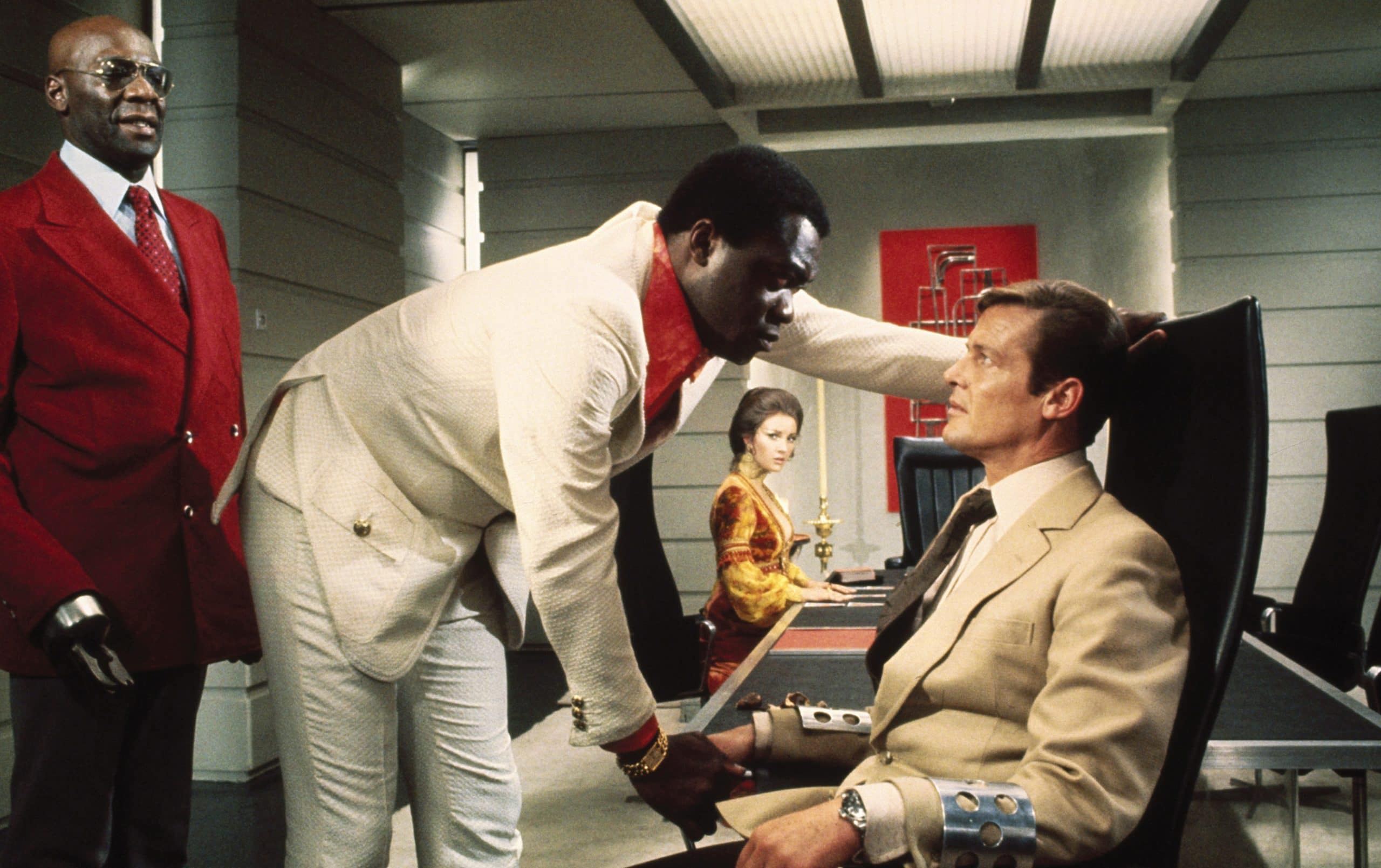 LIVE AND LET DIE, Julius Harris, Yaphet Kotto, Jane Seymour, Roger Moore, 1973 james bond