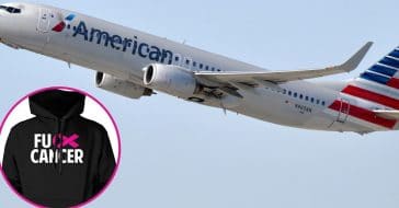 American Airlines Makes Cancer Survivor Cover Up Sweater Celebrating Recovery
