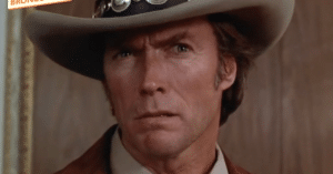 An early Clint Eastwood stare in Bronco Billy