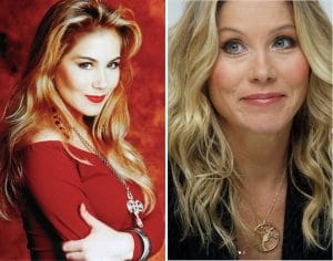 Christina Applegate as Kelly Bundy and today