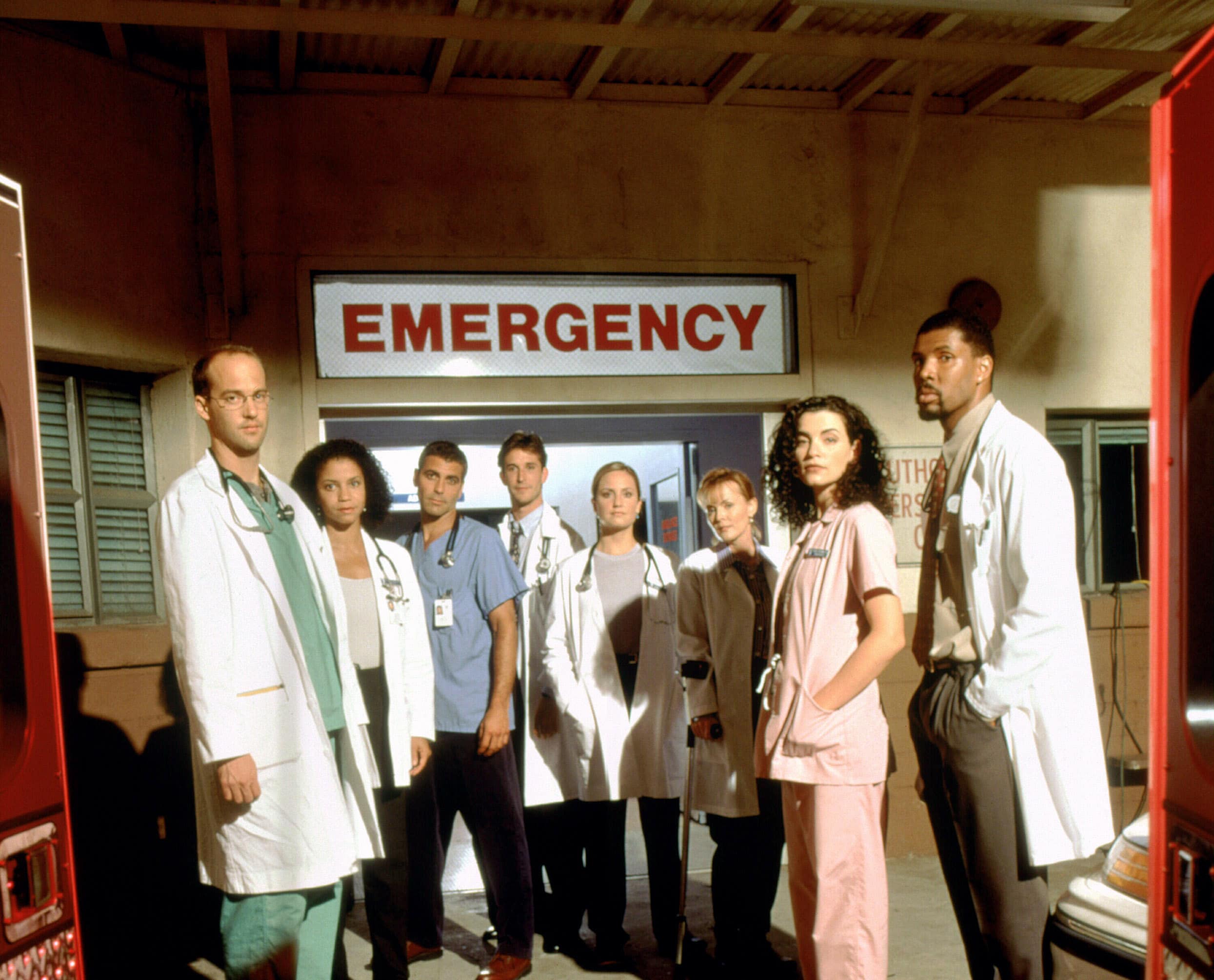 ER, Anthony Edwards, Gloria Reuben, George Clooney, Noah Wyle, Sherry Stringfield, Laura Innes, Julianna Margulies, Eriq La Salle, (Season 3)