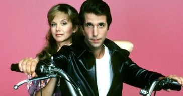 Linda Purl and Henry Winkler in 'Happy Days'
