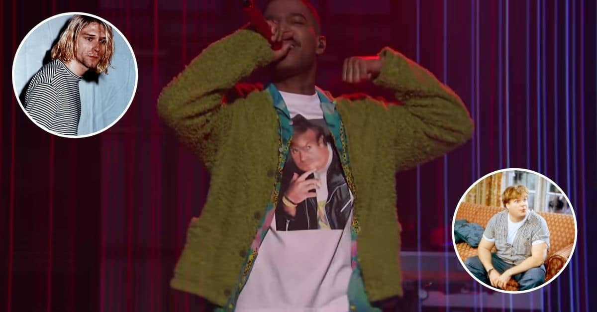 Kid Cudi honors Kurt Cobain and Chris Farley on SNL