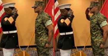 WATCH_ Marine Father's Salute To Son Is Giving Everyone Goosebumps