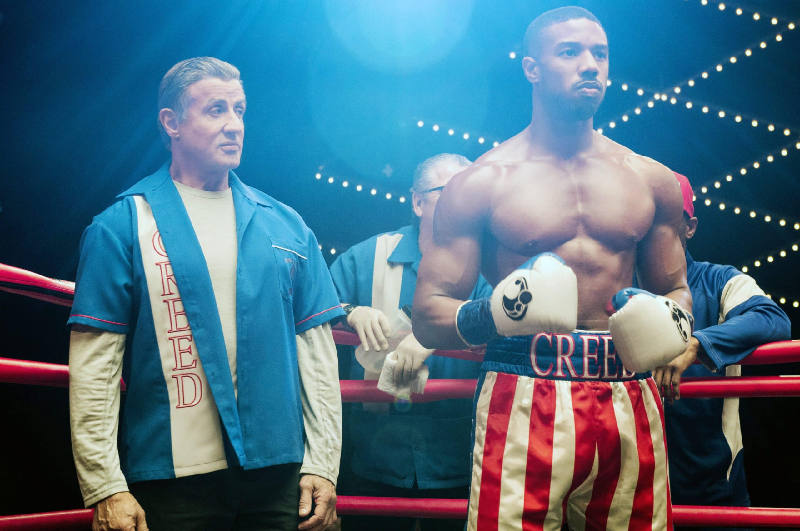 CREED II, from left: Sylvester Stallone, Michael B. Jordan, 2018