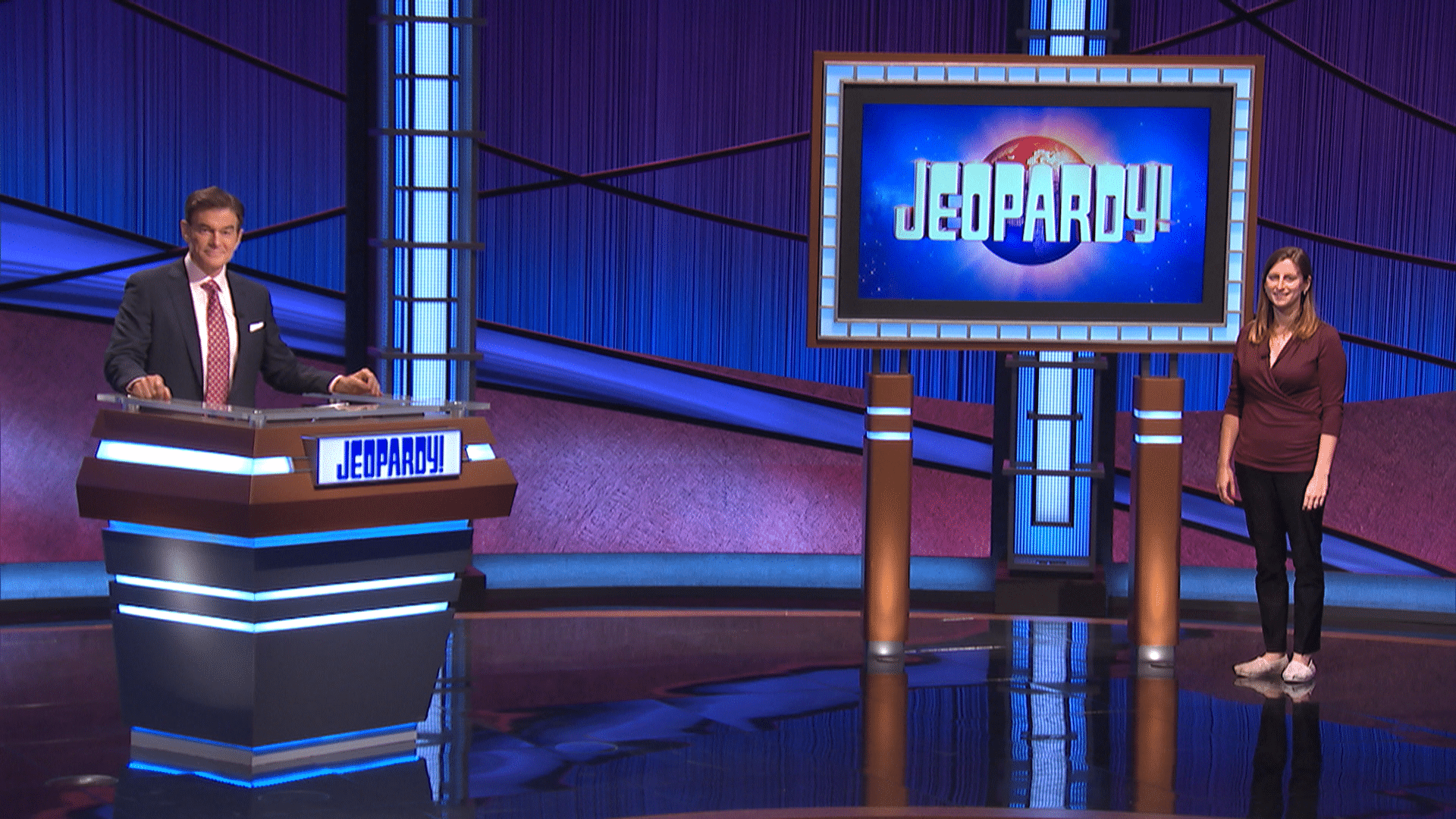 Dr. Oz and contestant Emily Seaman jeopardy 