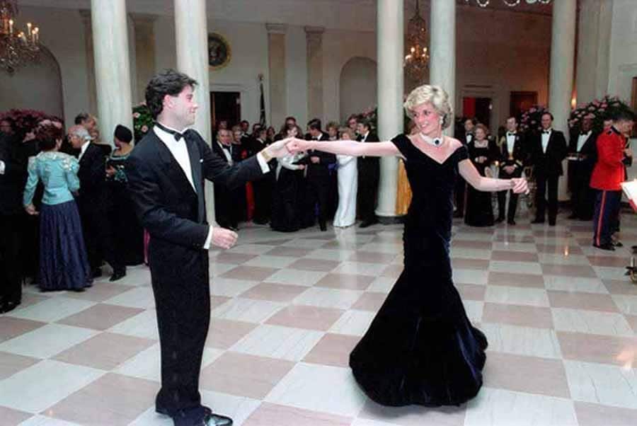 Princess Diana dancing with John Travolta at the White House