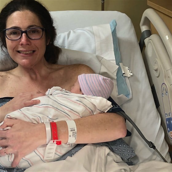 melissa surgecoff and newborn baby
