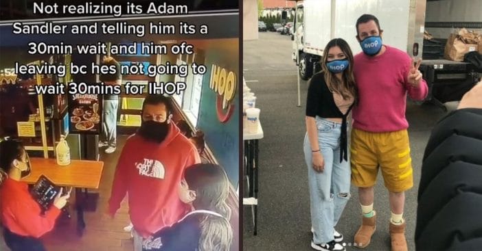 Adam Sandler Reunites With IHOP Hostess Who Turned Him Away Not Realizing It Was Him