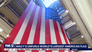Located on State Street in Chicago, this Macy's boasts an American flag that towers several stories higher than any other