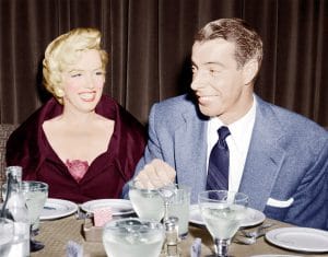 Marilyn Monroe with her second husband, Joe DiMaggio