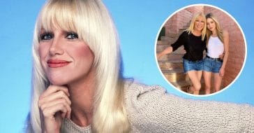 Suzanne Somers wears short shorts with her granddaughter