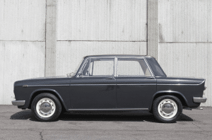 This particular 1968 Lancia Fulvia Berlina 2c became a famous car in a series about a famous couple