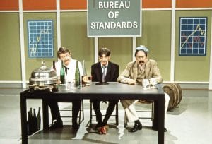 Tom Poston, Don Knotts, Louis Nye on The Steve Allen Show, Knotts' big break into comedy