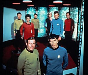 William Shatner and Leonard Nimoy fronted the enduing series Star Trek